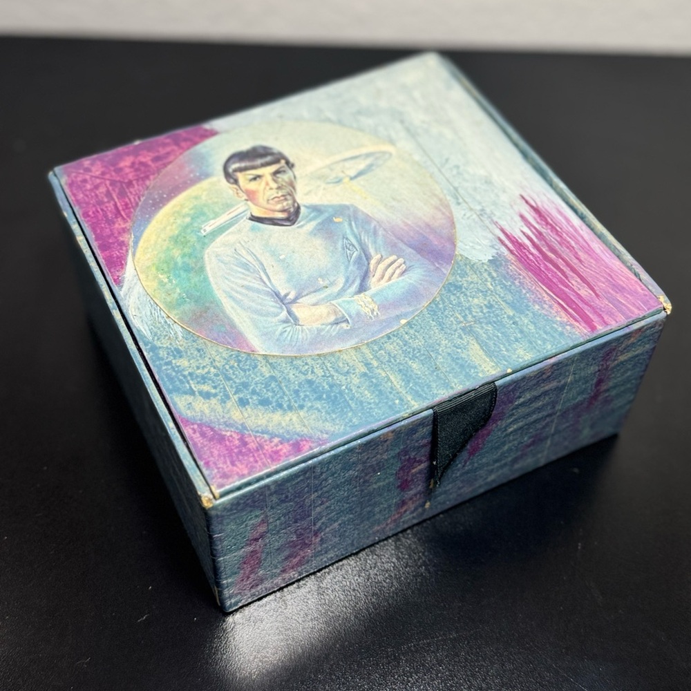 Upcycled Vintage Cigar Box Star Trek Jewelry Box